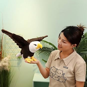 Amazon.co.jp: テレオンレイ リアルハクトウワシ鷹のぬいぐるみ